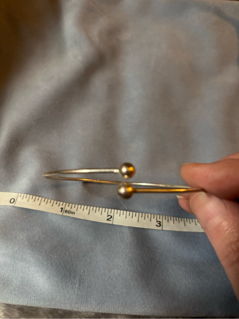 Sterling Silver .925 Bypass Bangle